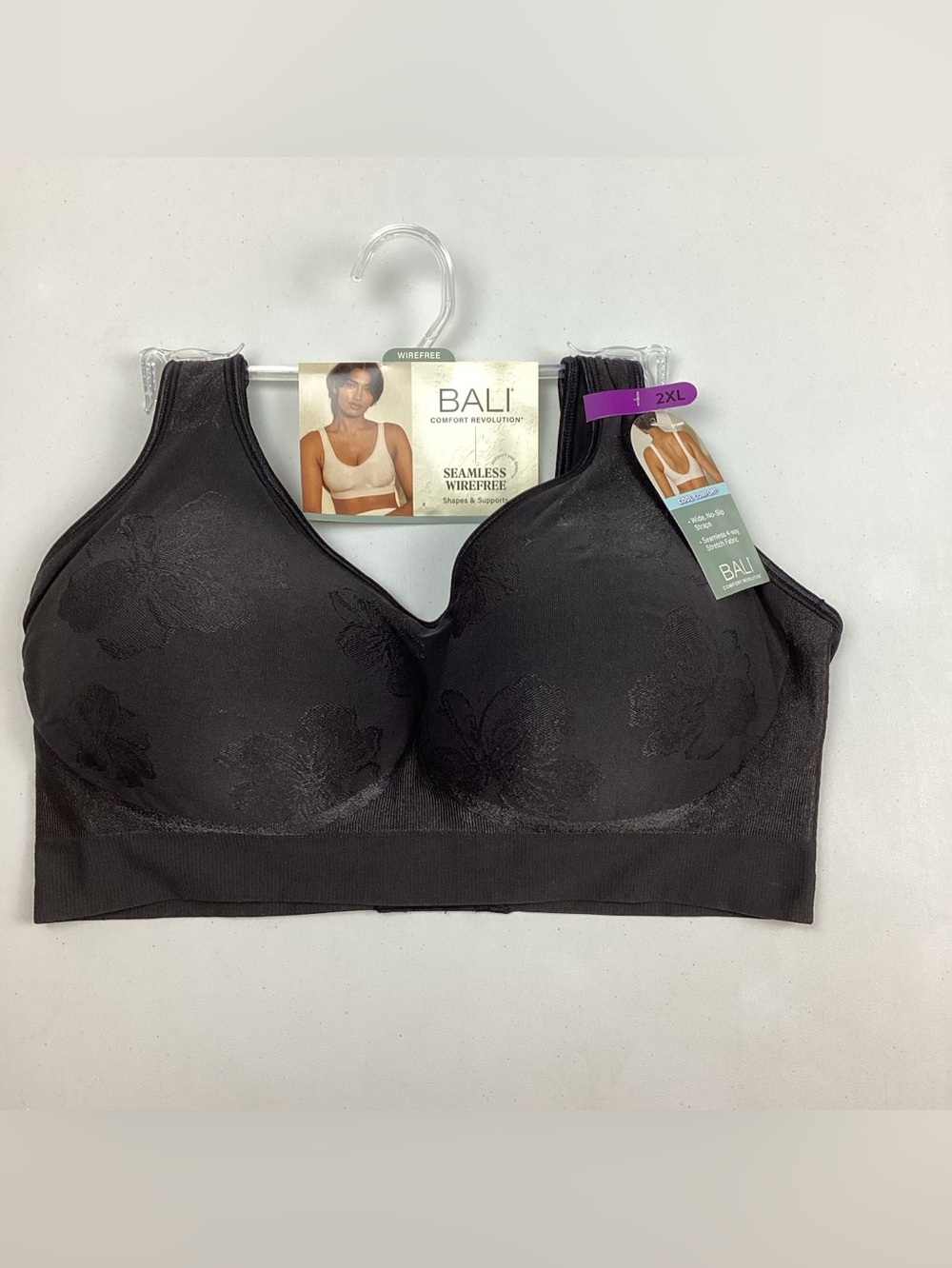 Bali Cool Comfort Seamless Wirefree Full Coverage Bra 2XL DF3488 NEW! Retail $50